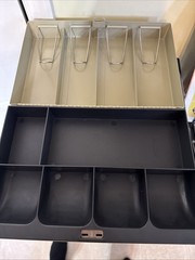 MMF Industries Metal Cash Box Bill and Coin Tray-Combination Lock Nice Shape