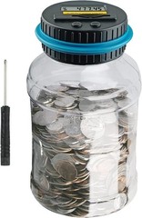 Large Piggy Banks for Adults, Digital Counting Money Jar, 1.8L Capacity Coin …