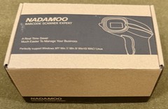 NADAMOO BUR3003 433MHz Wireless Barcode Scanner Cordless USB Open Box