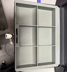 Sentry Safe Cash Box With Key Lock & Money Tray Dark Gray