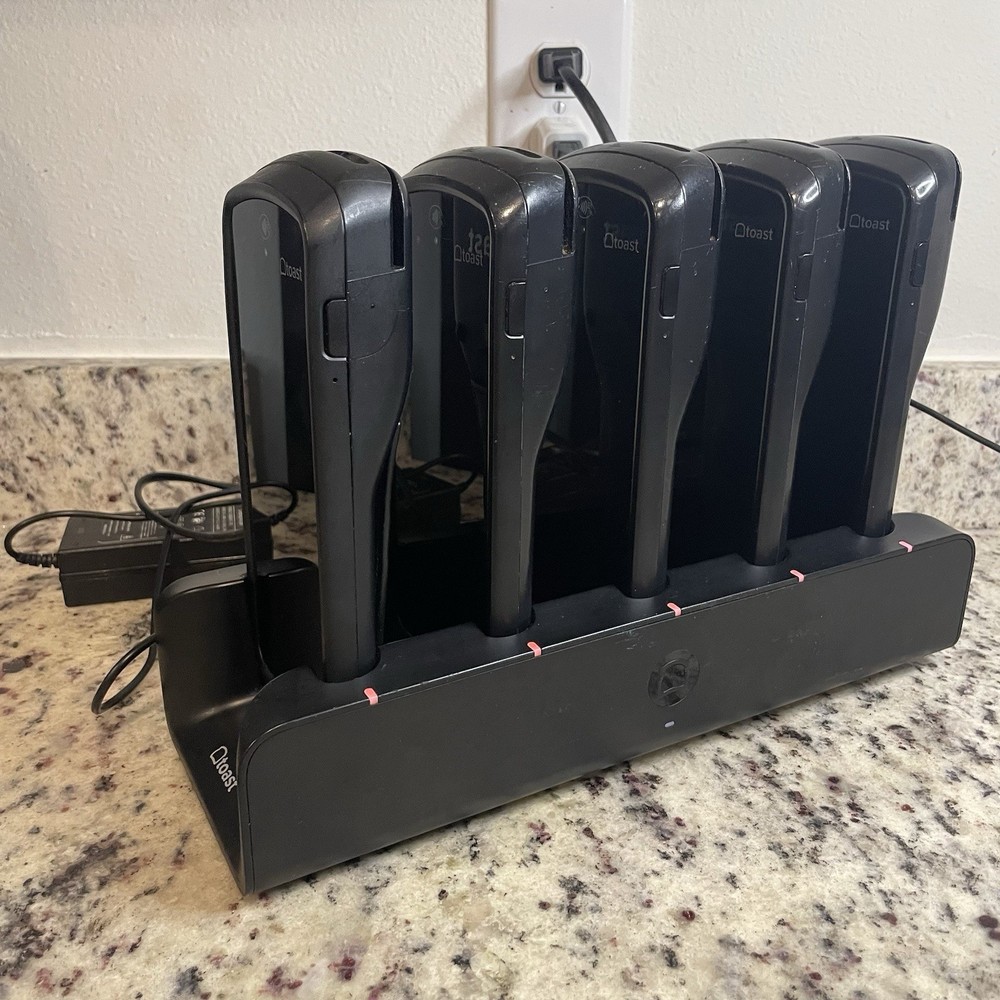 Toast Go 2 Handheld POS Terminals (x5) + 5-Port Charging Hub As-Is, Read DSCRP