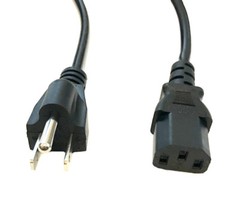 1.5m High Quality AC Power Cord Cable Lead Plug Kettle Lead U.S USA for LCD TV