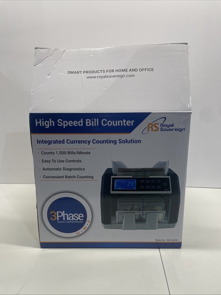 Royal Sovereign RBC-ES200 High Speed Bill Counter NEW