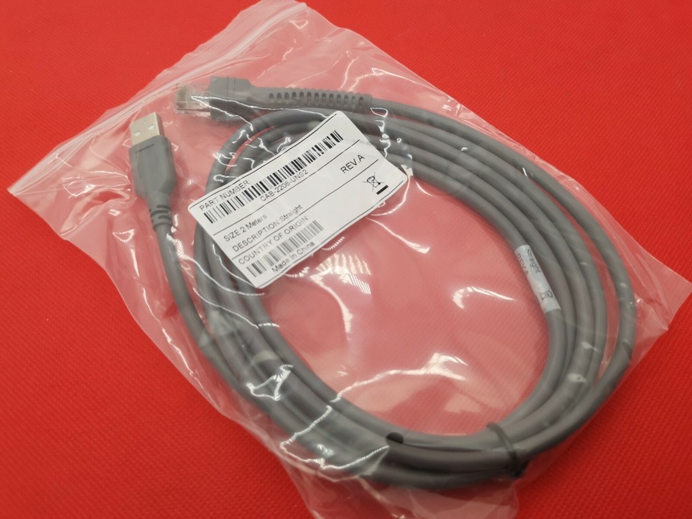 1pc NEW USB Cable for Symbol Barcode Scanner 7ft / 2m CAB-2208-UNS2