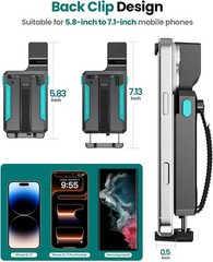 1D 2D Bluetooth Barcode Scanner Portable Back Clip, USB Wired and 2.4G Wireless