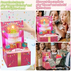 Surprise Musical Pop Up Birthday Card, Money Roll Pull Box, Cash Gift Box for