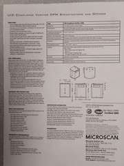 Microscan UID and DPM Bar Code Quality Verifier