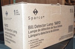 Sparco 9W UV Counterfeit Detecting Lamp Credit Cards Bills Passports etc. Gray
