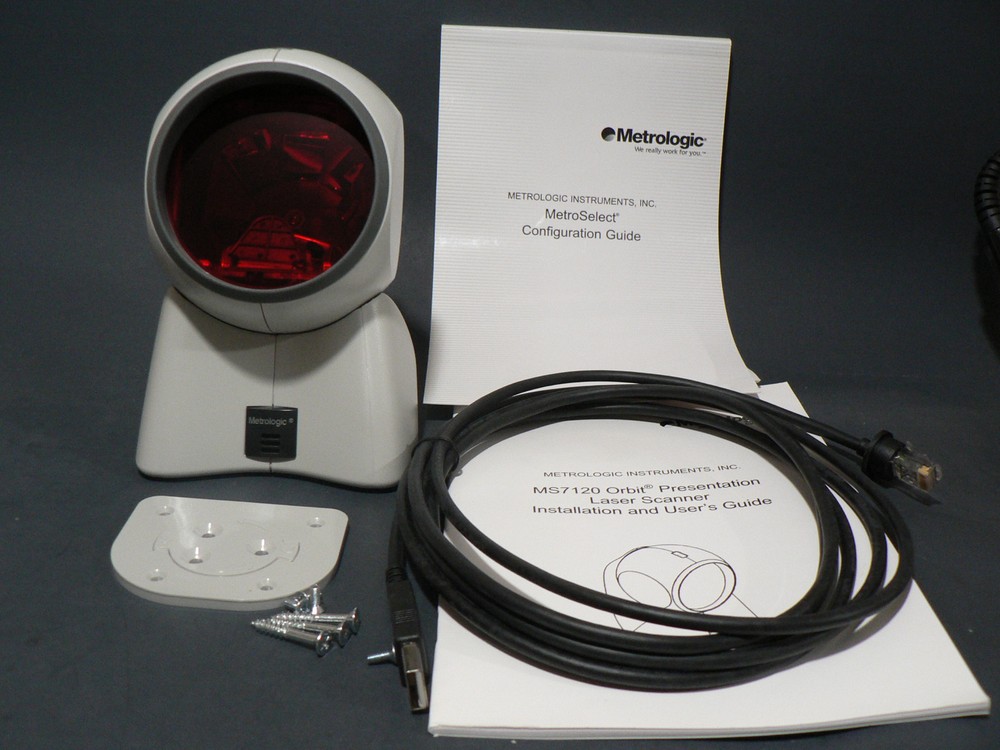 METROLOGIC ORBIT MK7120-71A38 USB BARCODE SCANNER WITH MOUNTING PLATE “US SELLER