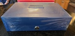 Brand NEW Metal Cash Box With Lock Keys Handle And Money Tray