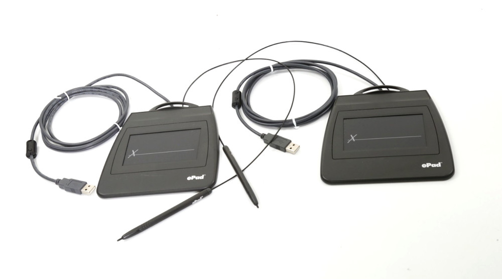 Lot of 2 ePad Electronic Signature Pad 54-65885 Rev P USB w/Stylus