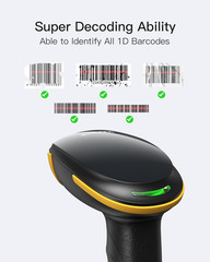 Wireless Barcode Scanner, Bluetooth Bar Code Scanner, 1D USB Barcode Reader Han