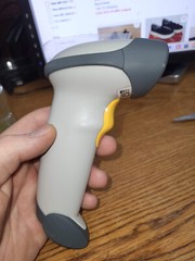 Pitney Bowes branded Symbol barcode scanner 1E02 with stand USB 2.0