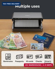 MUNBYN IMC26 Counterfeit Bill Detector, Money Checker with Dual UV LED Light for