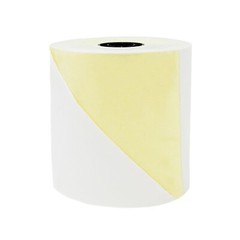 2 Ply Carbonless Receipt Rolls 3″ x 90′ 2-Ply White/Canary Kitchen Paper 25 Roll