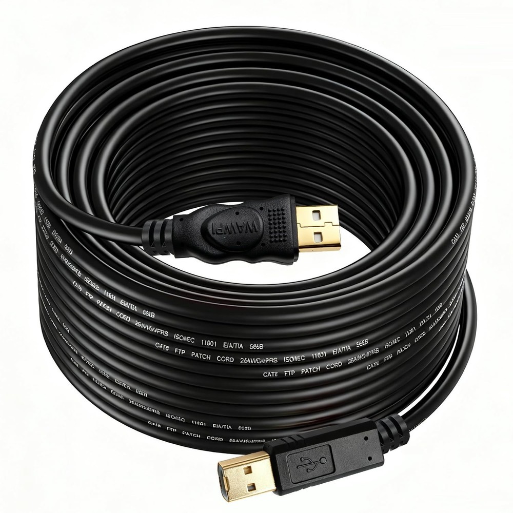 30ft USB 2.0 A to B Printer Cable for Printers, Scanners & Copiers High-Speed…
