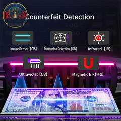 Mixed Denomination Money Counter Machine–Bank Grade Tech Contact Image Sensor CI