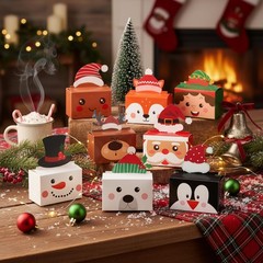 12 Pcs Christmas Money Box for Cash Gift Pull Santa Dispenser Pop up Christma…