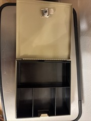 NICE Compact MMF Industries Metal Cash Lock Box w/ Key 6.5”x6.5”x2”