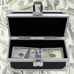 Lockable Cash Box Aluminium Alloy Single Row Currency Tray Money Organizer