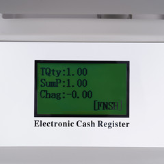 LCD Display Electronic POS System 48 Keys Cash Register For Retail with Drawer