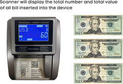 Counterfeit Detector Machine, Five Point Automatic Detection in 1 Second, Magnet