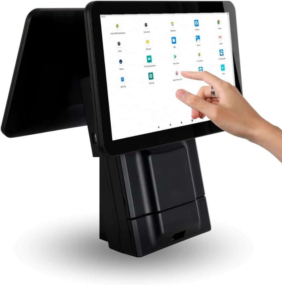 All in One Point of Sale M9 with 15.6” Dual Touch Screen. OS Android 11 and i3