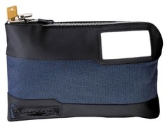 Locking Zippered BANK MONEY BAG 2 Keys BLUE cash Night Deposit MASTER LOCK 7120D