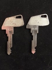 TEC CASH REGISTER, MA KEY, #SL22, SET OF 2
