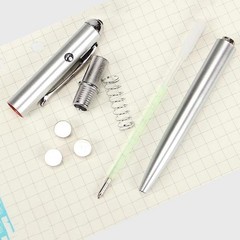 Silver Money Checker Pen Marker Fake Bill Detector Pens for W/UV LED Light Ea…