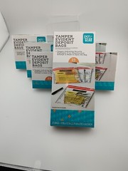 100 Tamper Evident Deposit Bags Don’t Trust Anyone 4 boxes of 25 NEW Unopened