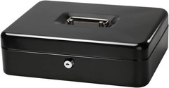 X-Large Black Cash Box with Removable Tray & Key Lock – Organize Your Valuables