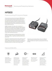 Honeywell HF800HD-1-1V Fixed-Mount 1D 2D Barcode Scanner Reader Technical Data