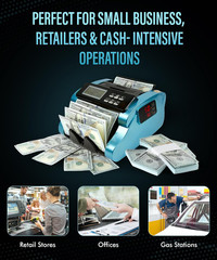 Money Counter Machine 1000 Bills/Min High-Speed Bill Counter with UV/MG/IR/DD De
