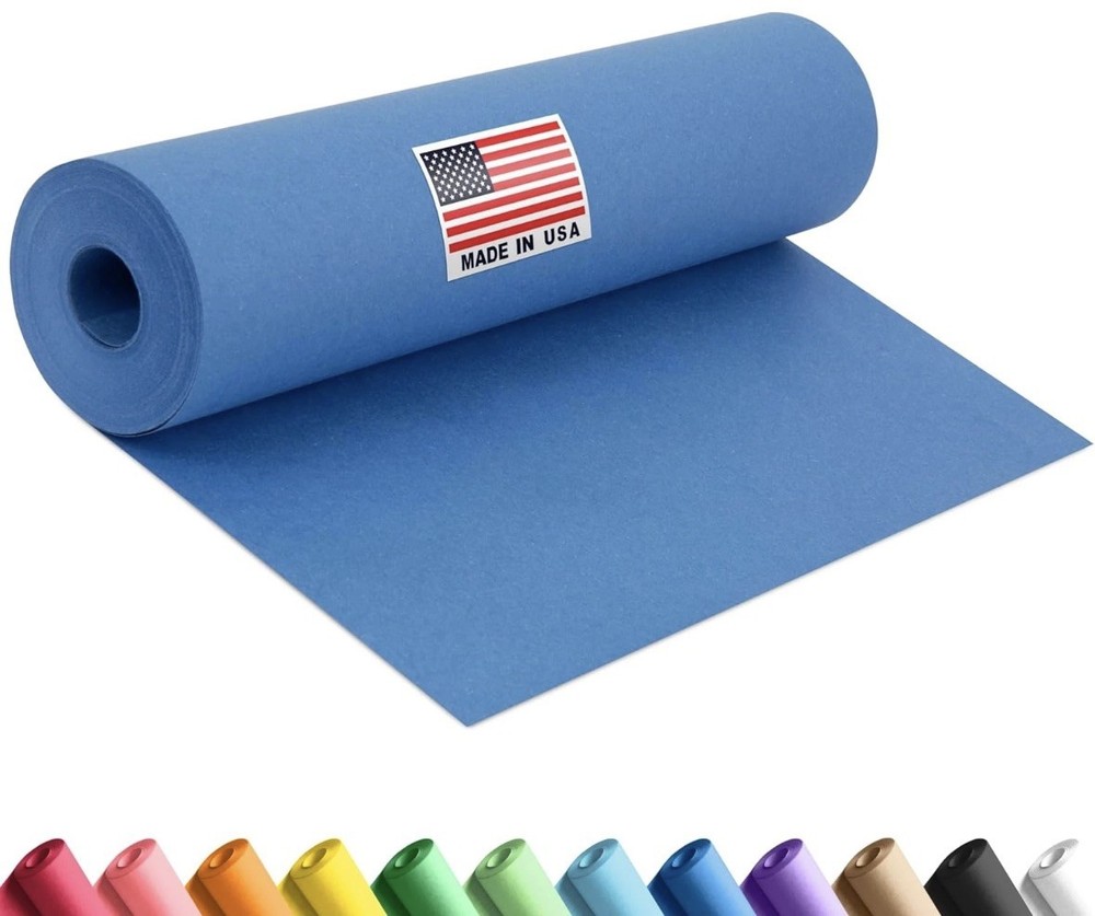 12″ X 1200″ (100 Ft) Dark Blue Construction Paper Roll, (Pack of 8 Rolls