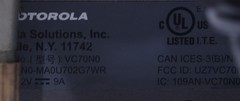 MOTOROLA VC70N0 VC70N0-MA0U702G7WR VEHICLE MOBILE COMPUTER w/ MOUNT