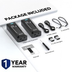 2-Pack 2D Bluetooth Barcode Scanner Wireless with Clip, 2000mAh Battery with …