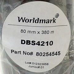 WORLDMARK 80254545 80mm X 380m DBS4210 CARBON RIBBON NEW