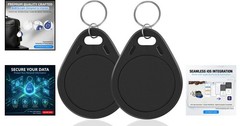 Rewritable NFC Keytags – 504 Bytes, Black – Compatible with Android & iPhones
