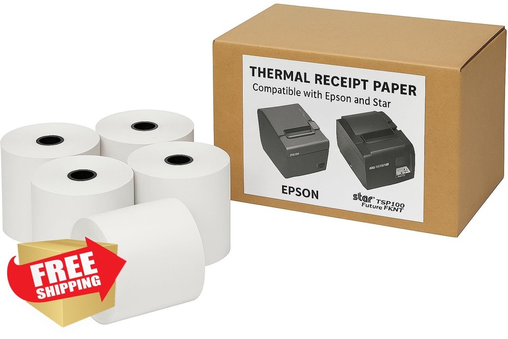 EOM-POS Thermal Receipt Paper Rolls 3 1/8 x 230′ 5 Rolls