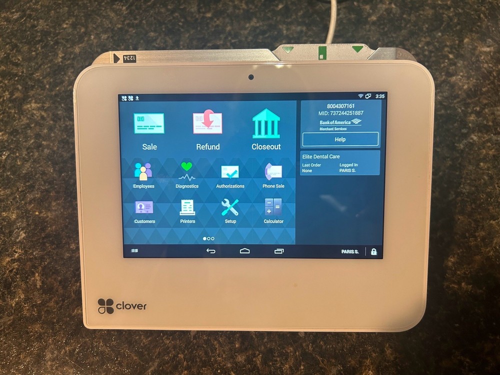 Clover Mini Wifi C300 – Card Reader / POS Point of Sale System w/ Power Supply