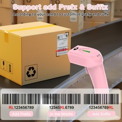 USB Wireless Barcode Scanner Handheld Laser 1D Reader 2.4GHz Cordless Scan