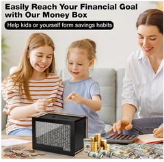 Cash Vault Wooden Savings Box Wooden Cash Saver Money Saving Box With Countdown