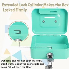 4 PCS Mini Cash Box Small Metal Money Key Lock 4.5×3.3×2 Inch Coin Organizer
