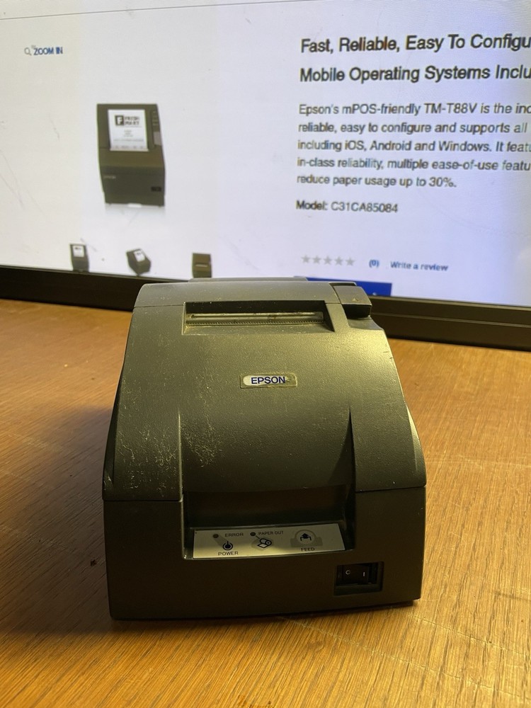 Epson TM-U220B Receipt Printer Impact USB Ports M188B (USB/Ethernet Interface)