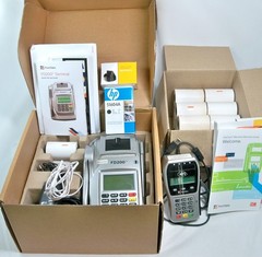 First Data FD200Ti Credit Card Terminal FD-35 EMV Pinpad, Ink & Paper Bundle