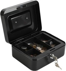 Portable Medium Cash Box with Key Lock and Sturdy Handle – 7.87″ x 6.30″