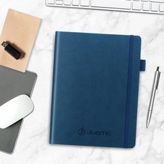 JUBTIC Check Register Book Large 7.5×10″ Ledger Personal Small Business Navy Blu