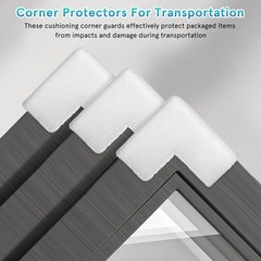 24Pcs Lightweight Epe Corner Protectors White for Carton Shipping Protection