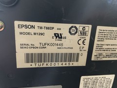 Epson TM-T88IIIp Thermal Receipt Printer – Grey with AC Adapter and Power Cord